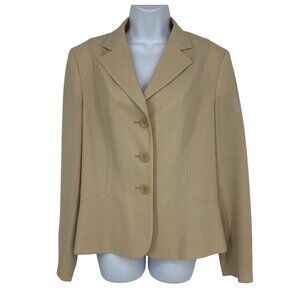 Talbots Italian Fabric 3-Button Front Wool Blazer Women's Size 12